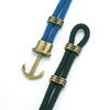 2Pcs Retro Anchor Bracelet For Men 6mm Natural Lava Stone Braslet Set Pulseria Hombre Nautical Wrap Rope Braclet Leisure Jewelry