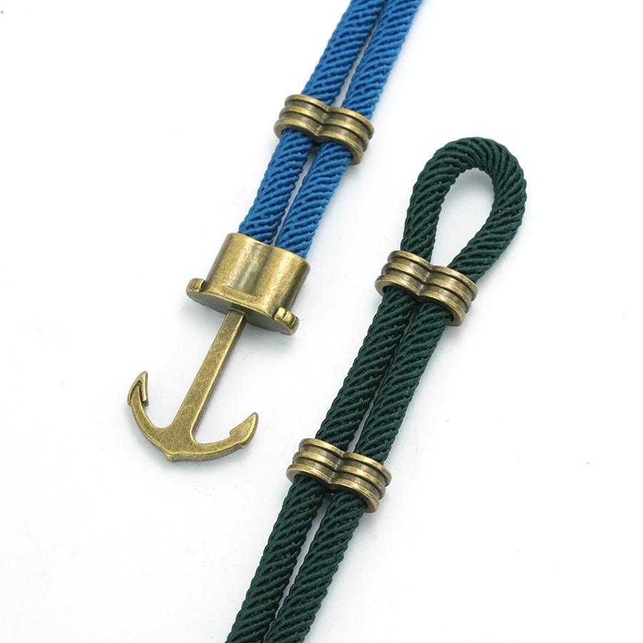 2Pcs Retro Anchor Bracelet For Men 6mm Natural Lava Stone Braslet Set Pulseria Hombre Nautical Wrap Rope Braclet Leisure Jewelry
