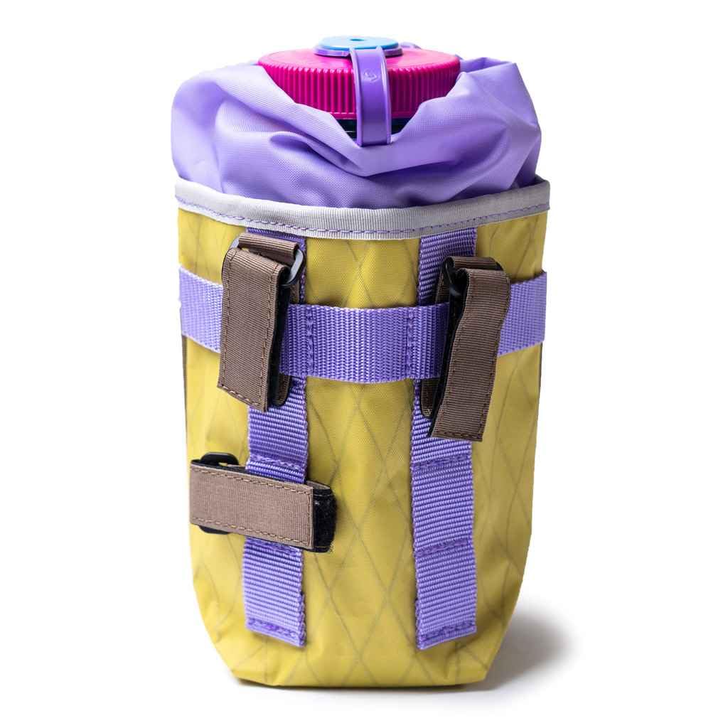 BLUE LUG Stem Pouch with Drink Holder and Accessory Pouch for and Cycling X-Pac Bicycles, Touring, (Banana/Beige)