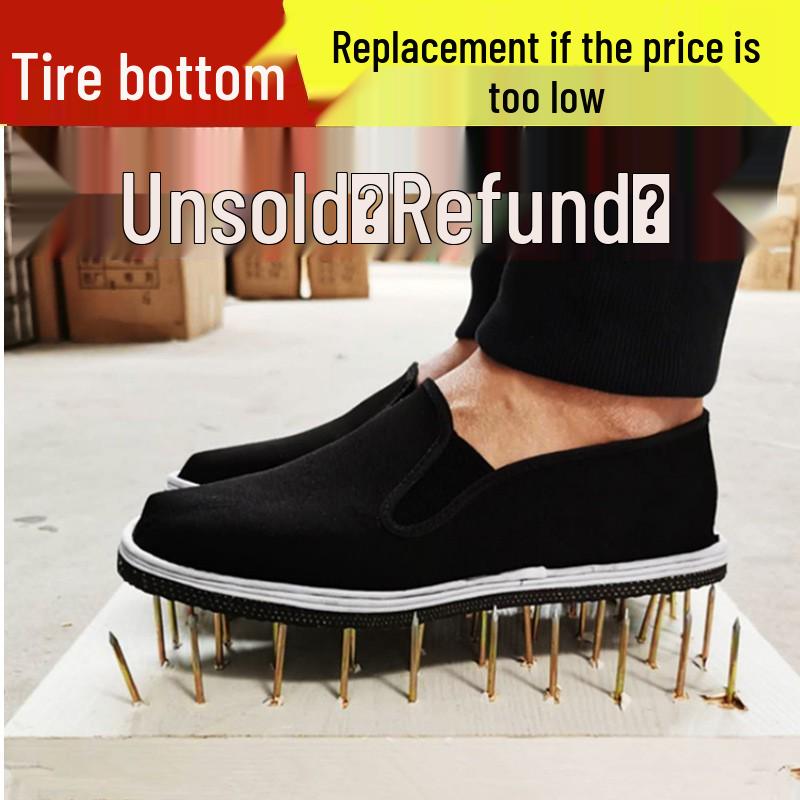 Chaussures pour hommes Old Beijing Antidérapantes à Semelle Souple, Respirantes et Résistantes à l'Usure pour Personnes Âgées ou Chefs