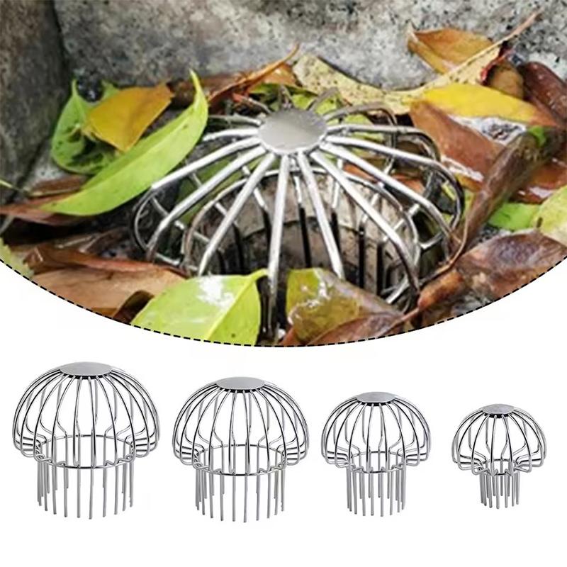 Strainer Garden Landscaping Floor Drain Gutter Guard 304 Stainless Steel Mesh Cover Stops Leaves Seeds Debris Gutter