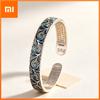 100% Solid 925 Sterling Silver Metal Bracelet for Women Vintage Handmade Simple Cloud Pattern Bracelet Birthday Gift Party