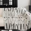 HAPPY LUCKY Knit Sofa Cover Sofa Towel Chenille Black White Couch Cover Pet Mat Living Room Sofa Slipcover Throw Blanket