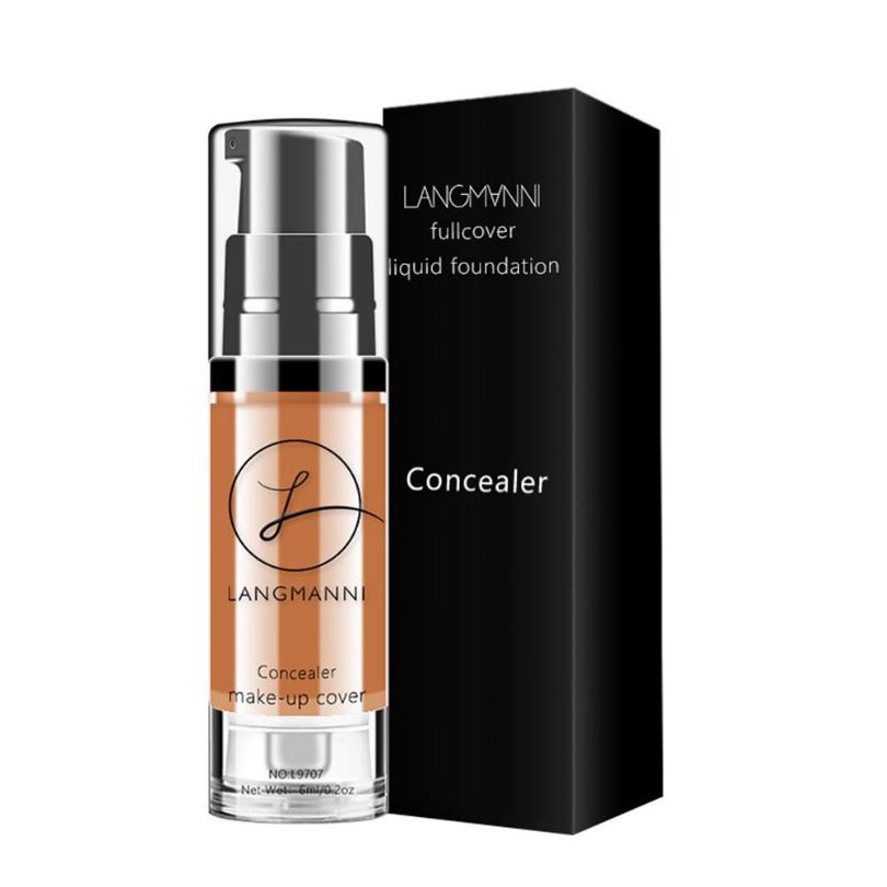 Langmanni Liquid Foundation Concealer Brightening Skin Color Waterproof No Melting Makeup BB Cream