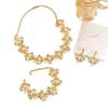 Elegant Rhinestone & Faux Pearl Necklace and Earring Set for Brides & Formal Wear