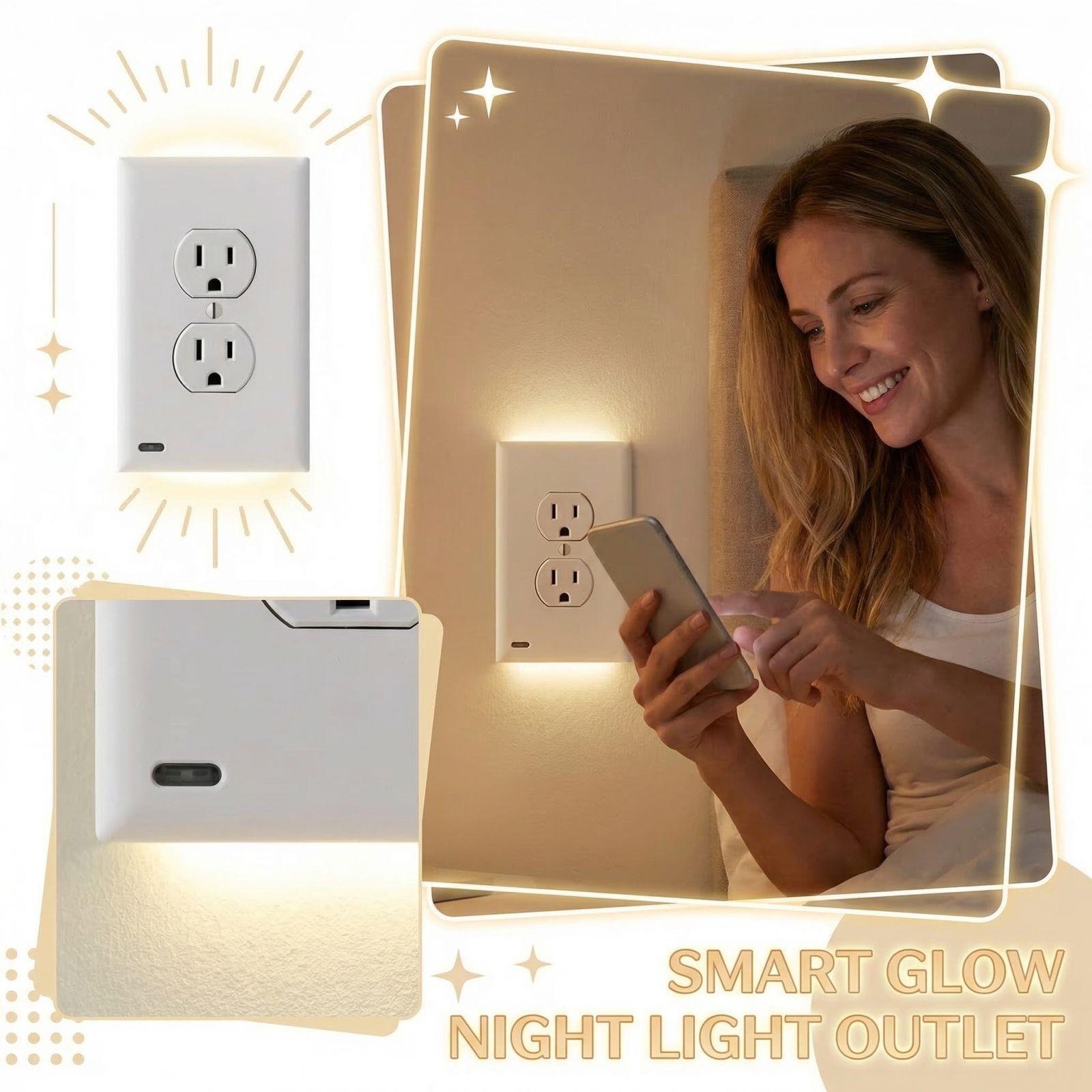 

Small Night Light Socket Panel Sensing Small Night Light One Size білий