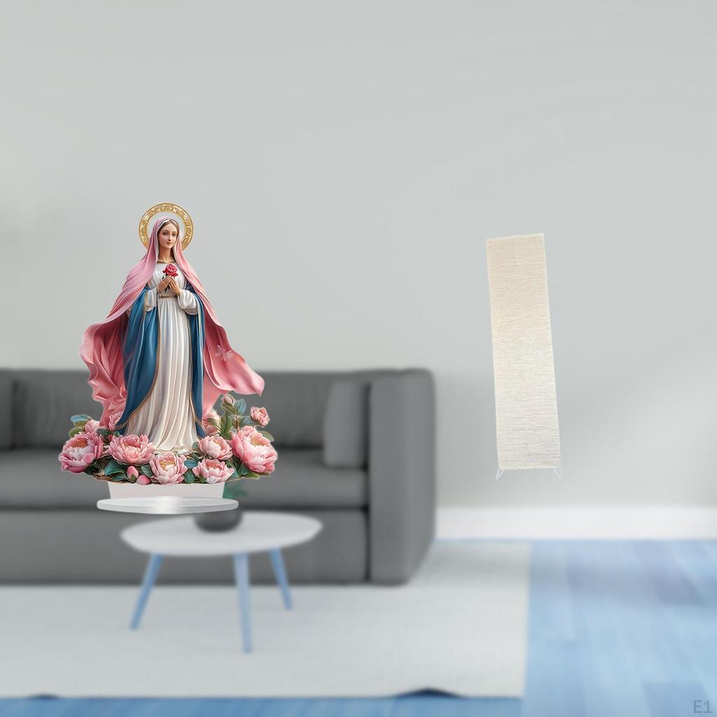 Nativity Scene Sculpture Tabletop Ornament Acrylic Decoration Paper Floor Lampshade Minimalist Light