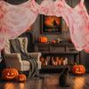 55x200cm Halloween Realistic Blood Stain Fabric Loody Curtain Mummy Shroud Party Decor Haunted House Supply Washable Prank Prop