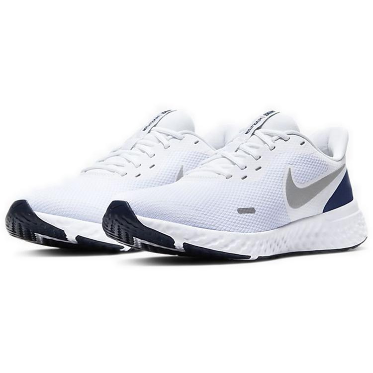 New Nike Revolution 5 White Midnight Navy BQ3204-102