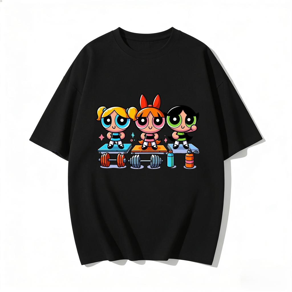 2026 Super Kraftvolle Mädchenbluse Training Streetwear T-Shirts Damen-T-Shirt Klassisches Fitnessstudio Fitness Familien-Passende Outfits Sommer Oberteile