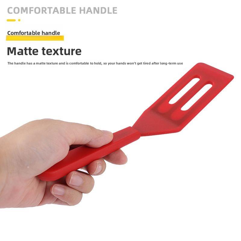 1pc Silicone Spatula Mini Turner Slotted Spatula for Cake Brownie Omelette Steak Baking Cooking Kitchen Tool