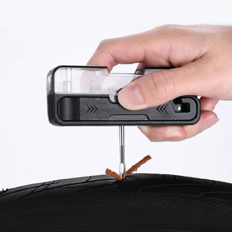 Durability 14 In 1 Cycling Tool Containing Steel Patches Strips Double Direction Ratchets and Compacts Carry Pouches