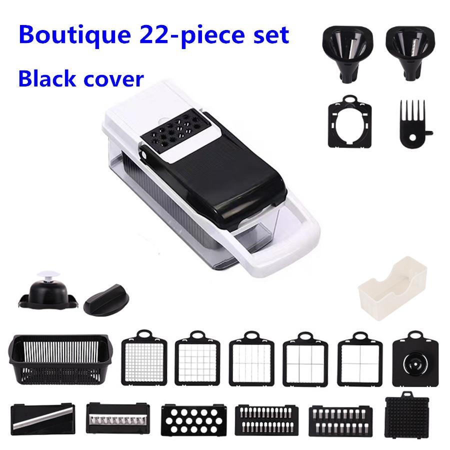 

22 шт. в 1 Многофункциональный измельчитель овощей Ручка для еды Решетка для приготовления пищи Инструмент для нарезки овощей Овощерезка Dicer Cut Кухонные принадлежности Гаджеты CHINA