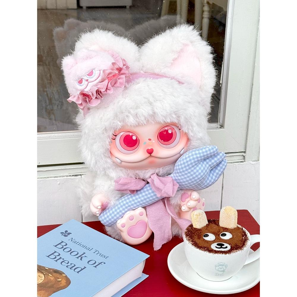 FUNCINATING Gismow Suikerpluis 400% Vinyl Gezicht Pluche Speelgoed Macaron Beperkte Editie Pop Cadeau