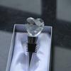 Crystal Heart Wine Stopper With Geometric Design For Wedding Celebration Gift