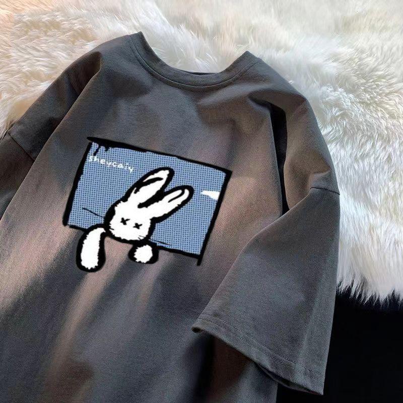 Trendy brand autumn men's short sleeved t-shirt men's pure cotton round neck plus fat plus plus plus size fat loose short sleeved navy blue