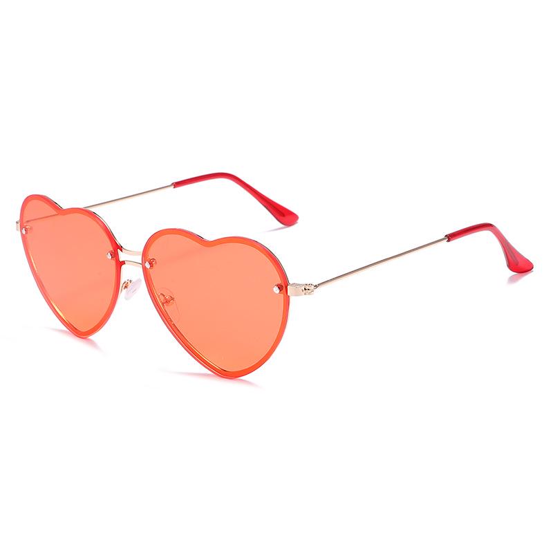 Versatile Frameless Heart-Shaped Sunglasses for Women