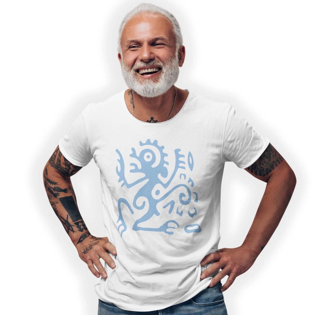 Primitives Affenkunst Handbedrucktes T-Shirt Lustiges Geburtstagsgeschenk