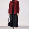 Short Double Sided Wool Coat for Women Spring Autumn Moms Middle Aged Petite Outerwear