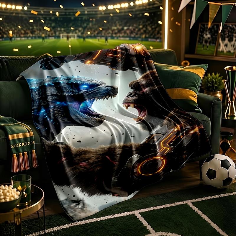 Giant Monster Rampage Throws Blanket Flannel Blankets Plush for Couch Bed Gifts for Men Women Travel picnic blanket Christmas fan gifts