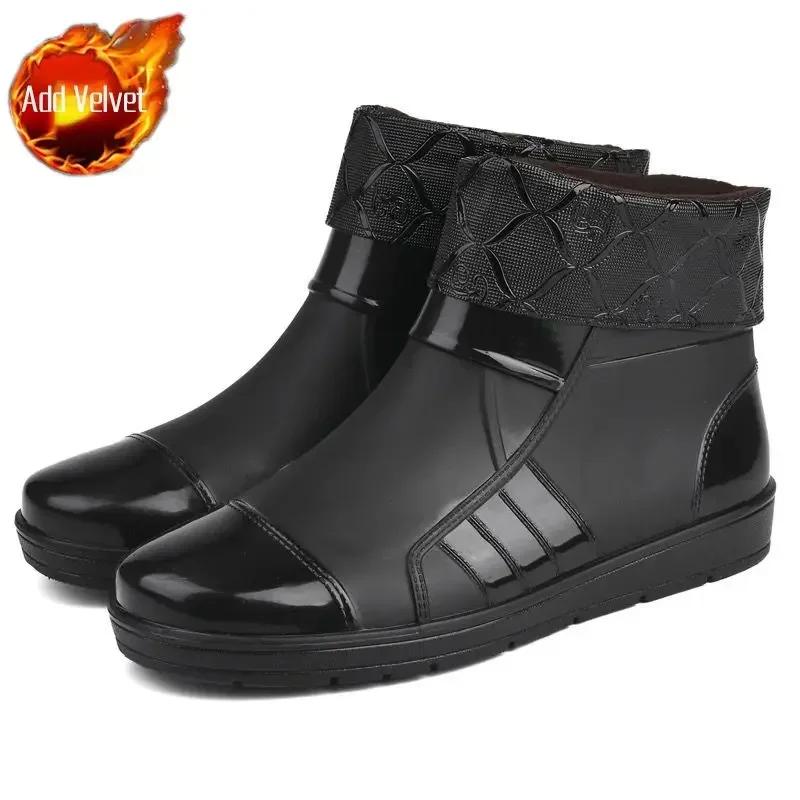 Regnstøvler for menn Loafers Herresko Vanntett Motstandsdyktig Fiske 2024 Komfortable Hage Vann Billige Gummistøvler Arbeid