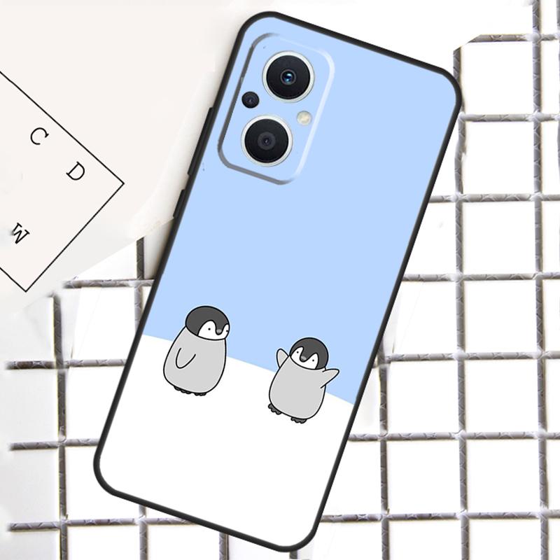 Cute Penguin For OPPO Reno 13 14 12 11 10 Pro 11F 12F 13F 14F 7 8 Lite 8T OPPO Find X5 X6 X8 X9 Pro Case