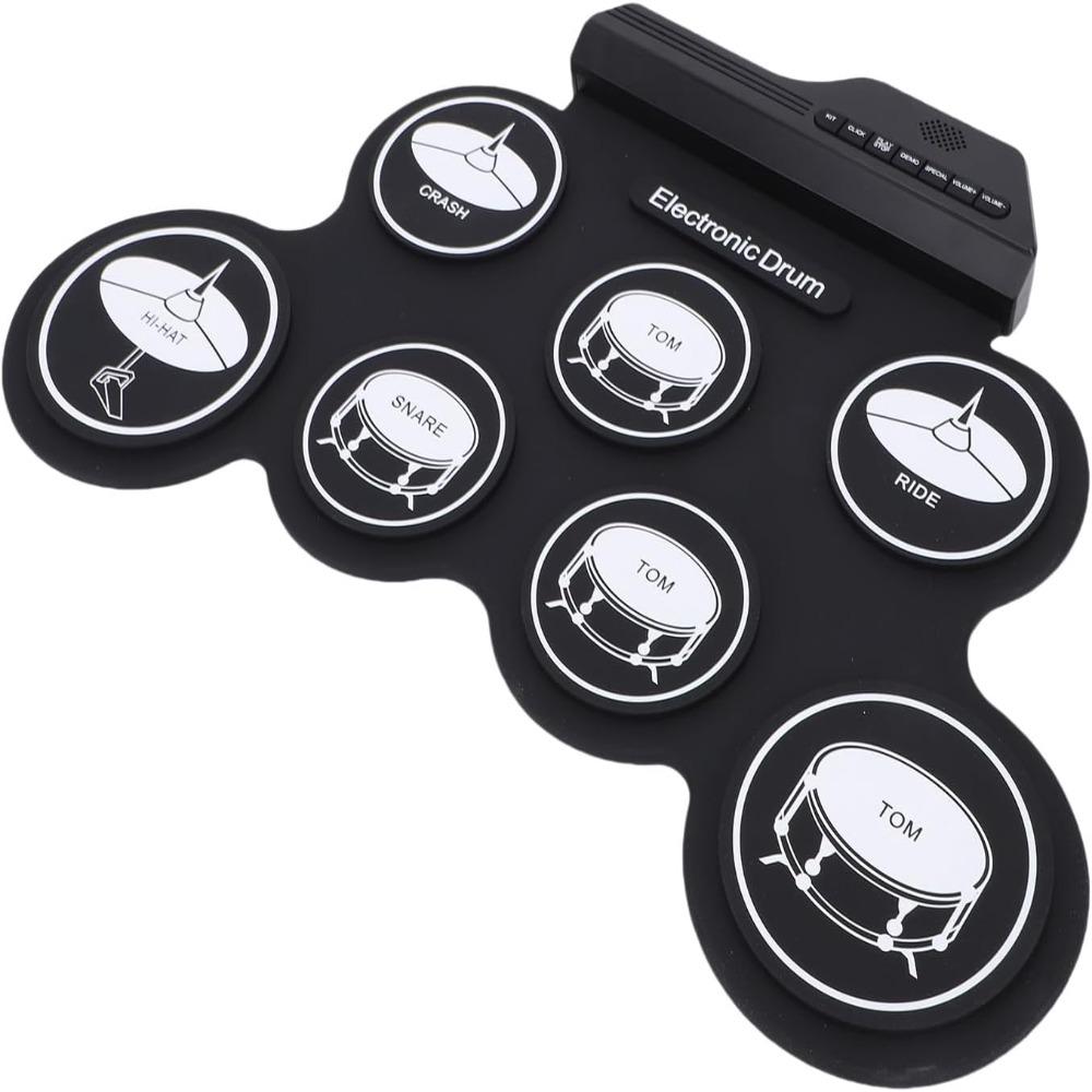 Silicone Material Roll Up Drum Kit 7-Pad Electronic Drum Kit Portable Drum Set  Practice Pad