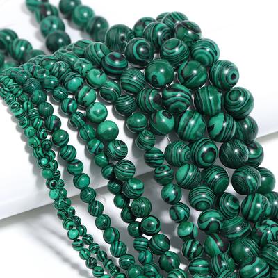 4 6 8 10 12mm Green Malachite Stone Beads Natural Stone Beads Round Loose Spacer Beads For Jewelry Making DIY Bracelet Necklace