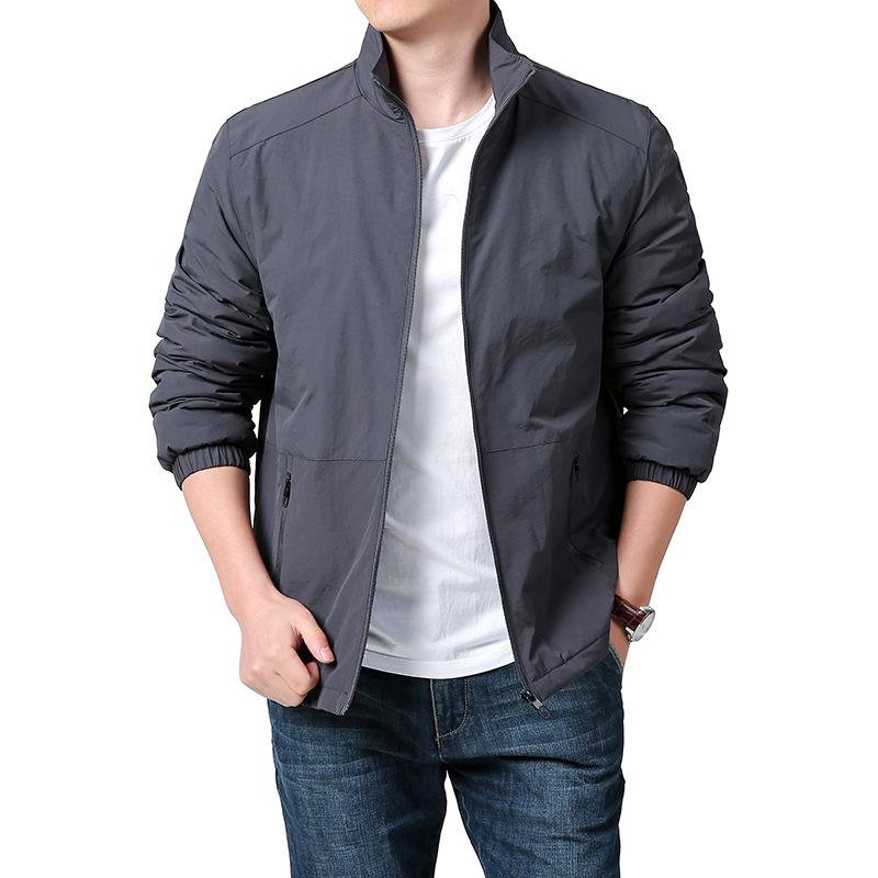 Coat Men's Winter New Outdoor Men's Sports Plus Velvet Jacket Stand Collar Thin Casual Jacket Men