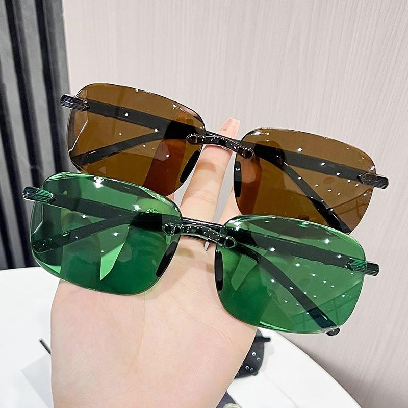 New Sunglasses for Men Popular Anti UV Sunglasses Trendy Frameless Cut Edge Fashionable Sun Shading Sunglasses