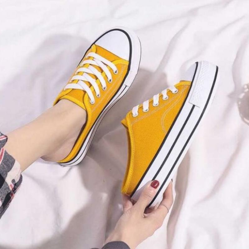 New Arrivals Open Run Women Henlura Round Toe Blopfer Height Increasing Canvas