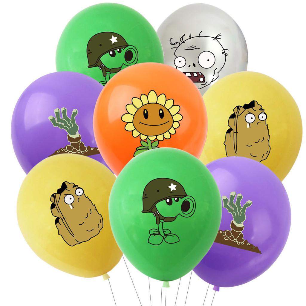 Vs Zombies Plants Themed Birthday Party Decorations Balloon Pull Flag Cartoon Set