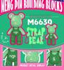Mengpin Transparent Bear Micro Bricks Puzzle Toy for Kids - Brain Teaser Birthday Gift Figurine