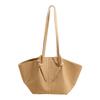 Woven Leather Tote Bag for Women Large Capacity Shoulder Handbag for Work and Shopping