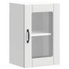 VidaXL Kitchen Wall Cabinet with Glass Door Lucca White, Kitchen Wall Unit, Wall Cabinets with Doors, 853767