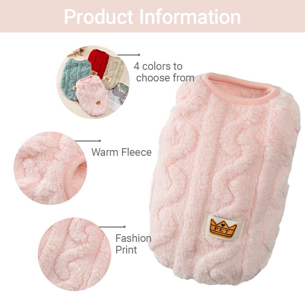 Cute Warm Cat Clothes Autumn Winter Fleece Sweater For Small Cats Dog Apparel Kitten Puppy Pullover Pet Sphynx Christmas Costume