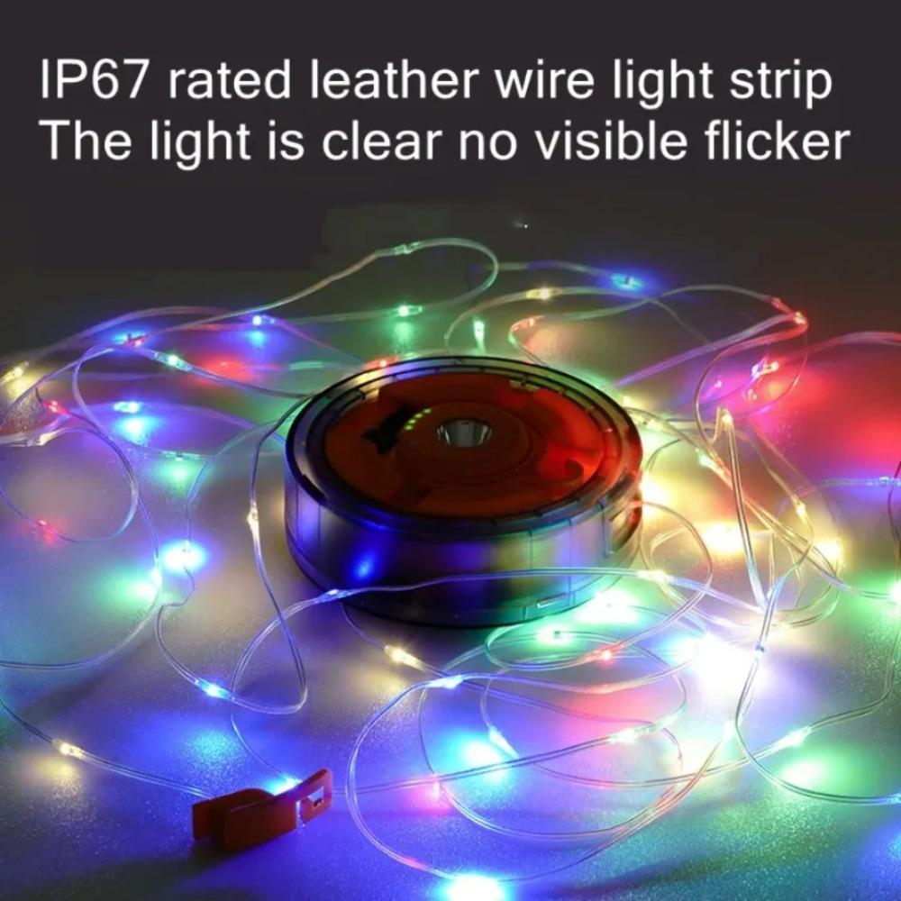 8M RGB Color-Changing Atmosphere String Light 1200mAh Portable Camping Light Outdoor Tent Light Strip Decorative Lighting String
