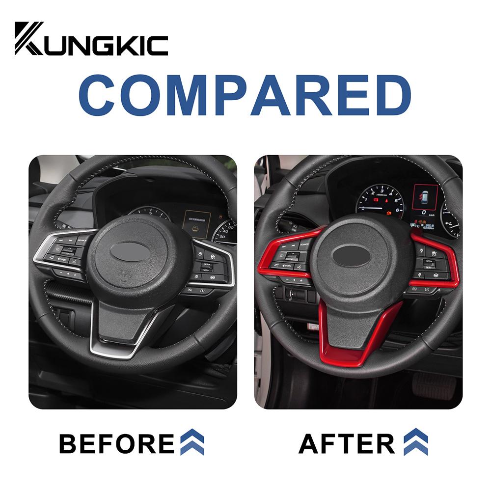 ABS Carbon Style For Subaru Crosstrek Impreza 2018 2019 2020 2025 2025 2025 2025 Car Steering Wheel Sticker Interior Accessories