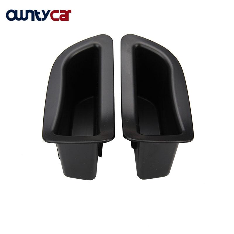2Pcs/set Black Front Door Handle Storage Box Container Holder Tray Car Accessories For Volvo V40 V40CC 2pcs front black