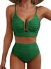 1Set Solid-color sexy gathered bikini swimsuit for women for beach wear