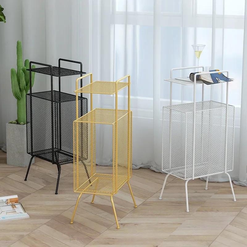 Jednoduchý regál na knihy Stojací úložný regál do arkýřového okna Obývací pokoj Kreativní železný úložný regál na knihy Stojan na časopisy