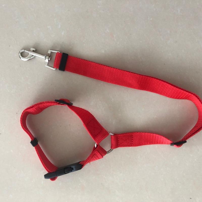 

Pet Car Seat Belt Two In One Nylon Adjustable Safety Lead Leash For Dog Travel Harness Collar Accessory красный