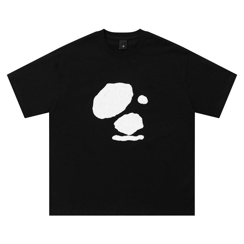 White Loose Short Sleeve T-shirt Baby Boy and Girl Summer New Arrival Puppy Printed Casual round Neck Couple Niche Style Chic Tops