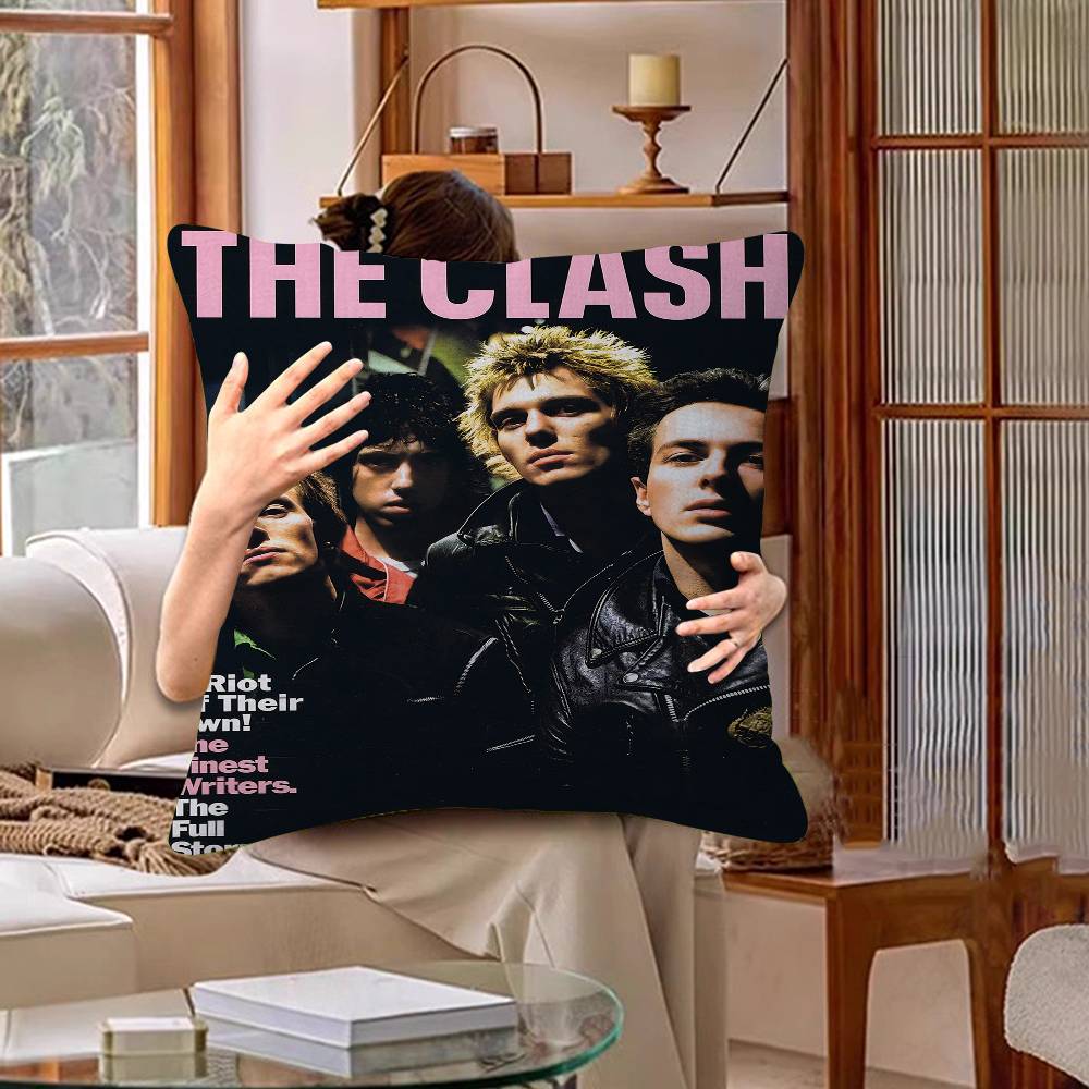Clash The Band Whitepaper Pillow Cover Sofa Cushion Cover Home Room Decoration Children Gift