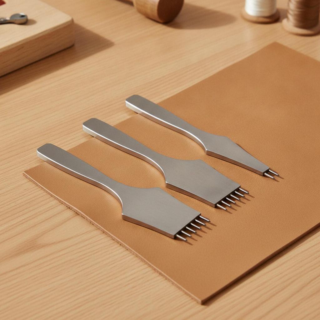 Leather Pricking Iron Multi-Tooth Punch for Leathercraft, DIY Workshops