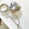 Elegant Heart Key Rings Bag Decoration Alloy Keychain Jewelry for Bags Car Keys