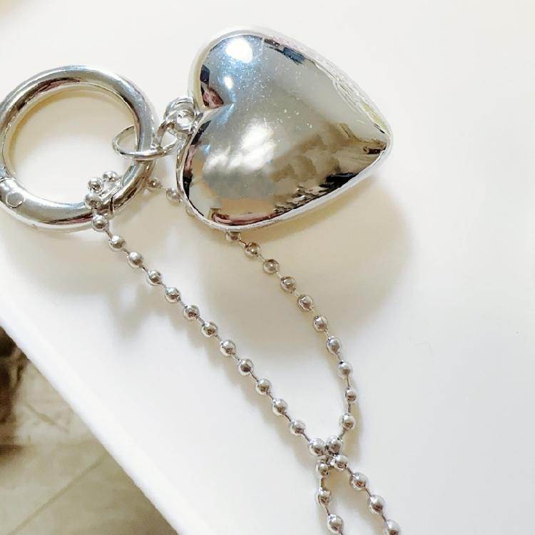 Elegant Heart Key Rings Bag Decoration Alloy Keychain Jewelry for Bags Car Keys