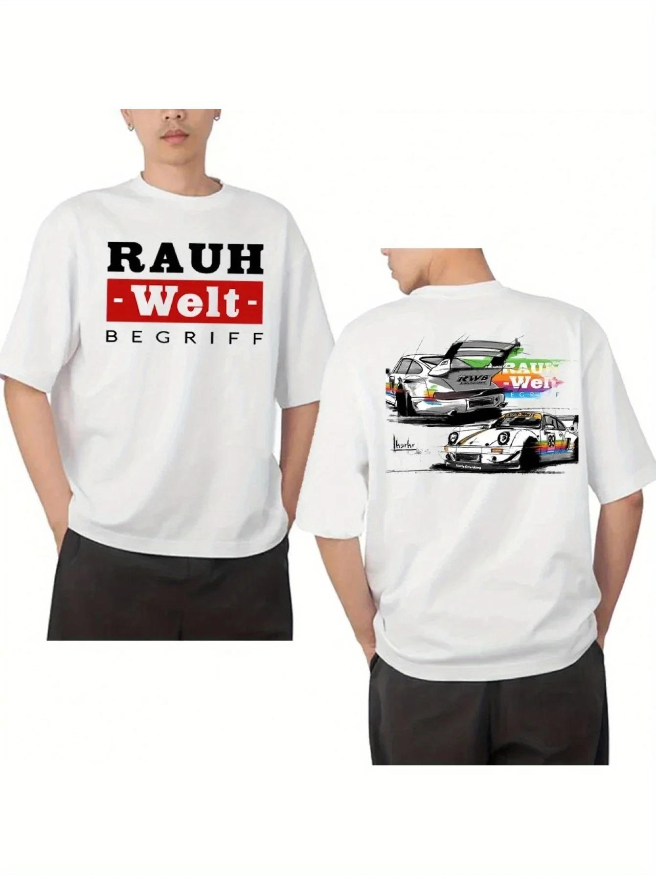 

New Retro Turbo RWB 993 Men s Short Sleeved Tshirt Hip-hop Street Style Trendy Youth Casual Clothing Harajuku Style Sports St... S разноцветный