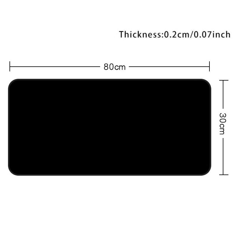 XXL Black Simple Gaming Mouse Pad Large Rubber Base Anti-slip Desk Accessories Mousepad PC Offices Gamer Keyboard Long Table Mat