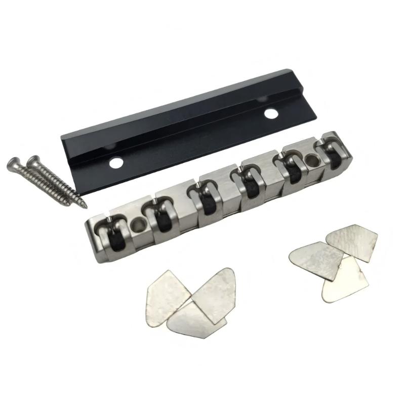 

43mm Stainless Steel Bridge Roller Saddles Tremolo Bridge Roller Saddles for Guitarists and Music Lover 1